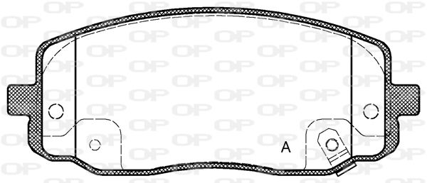 OPEN PARTS stabdžių trinkelių rinkinys, diskinis stabdys BPA1133.02